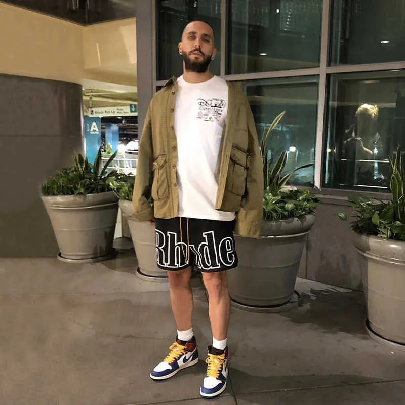 A Stylish Escape in Rhude Shorts and Rhude T-shirt